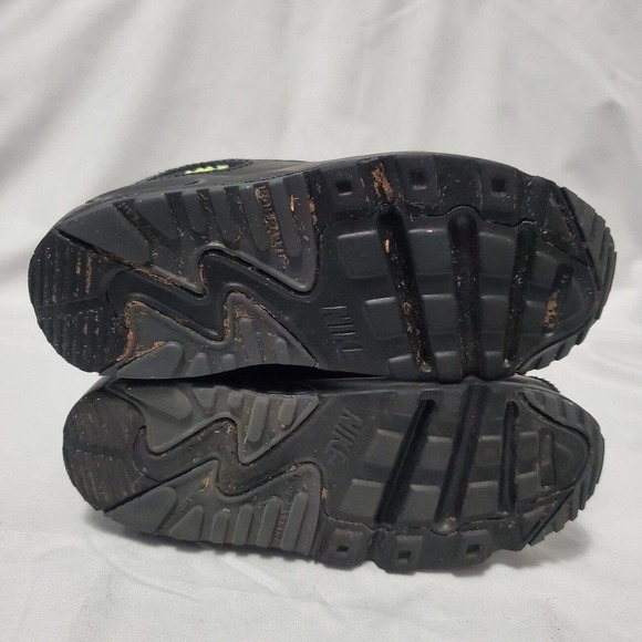 Nike Air Max 90 LTR Black Grey Glow Green 833416-032 Sz 10C - Picture 7 of 8